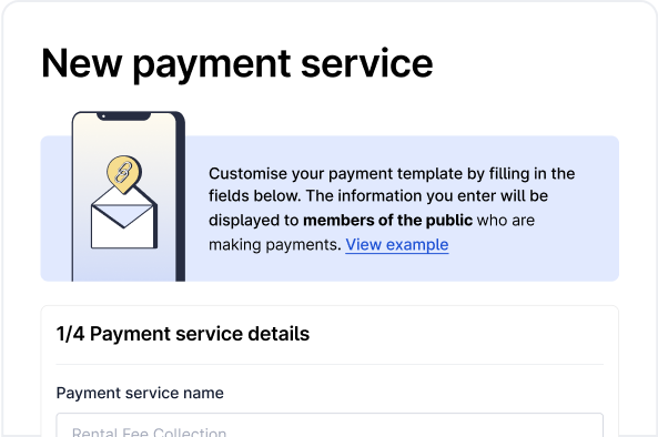 This is a sample of a new payment service